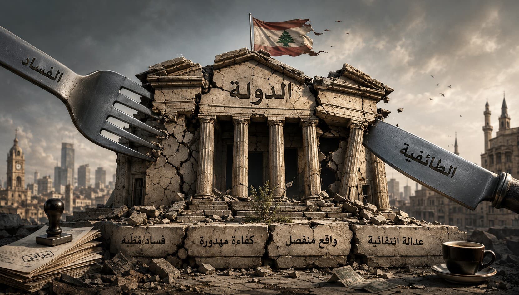 الدولة التي أكلها تحالف الدِّين اللبناني والفساد (سلسلة "من هنا... وهناك" بقلم وليد حسين الخطيب)