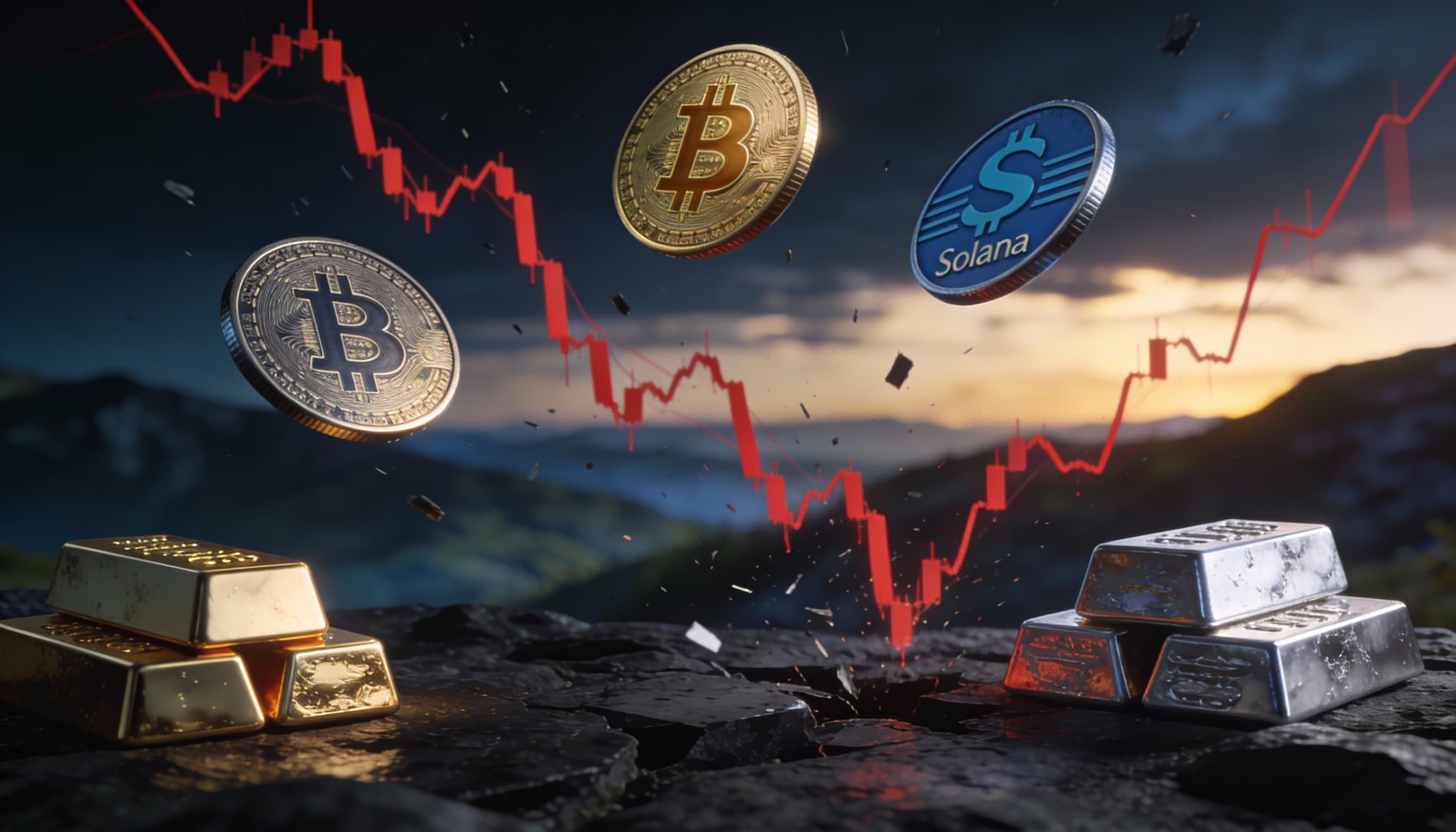 العملات الرقمية تخسر 100 مليار دولار وبيتكوين دون 92 ألفًا