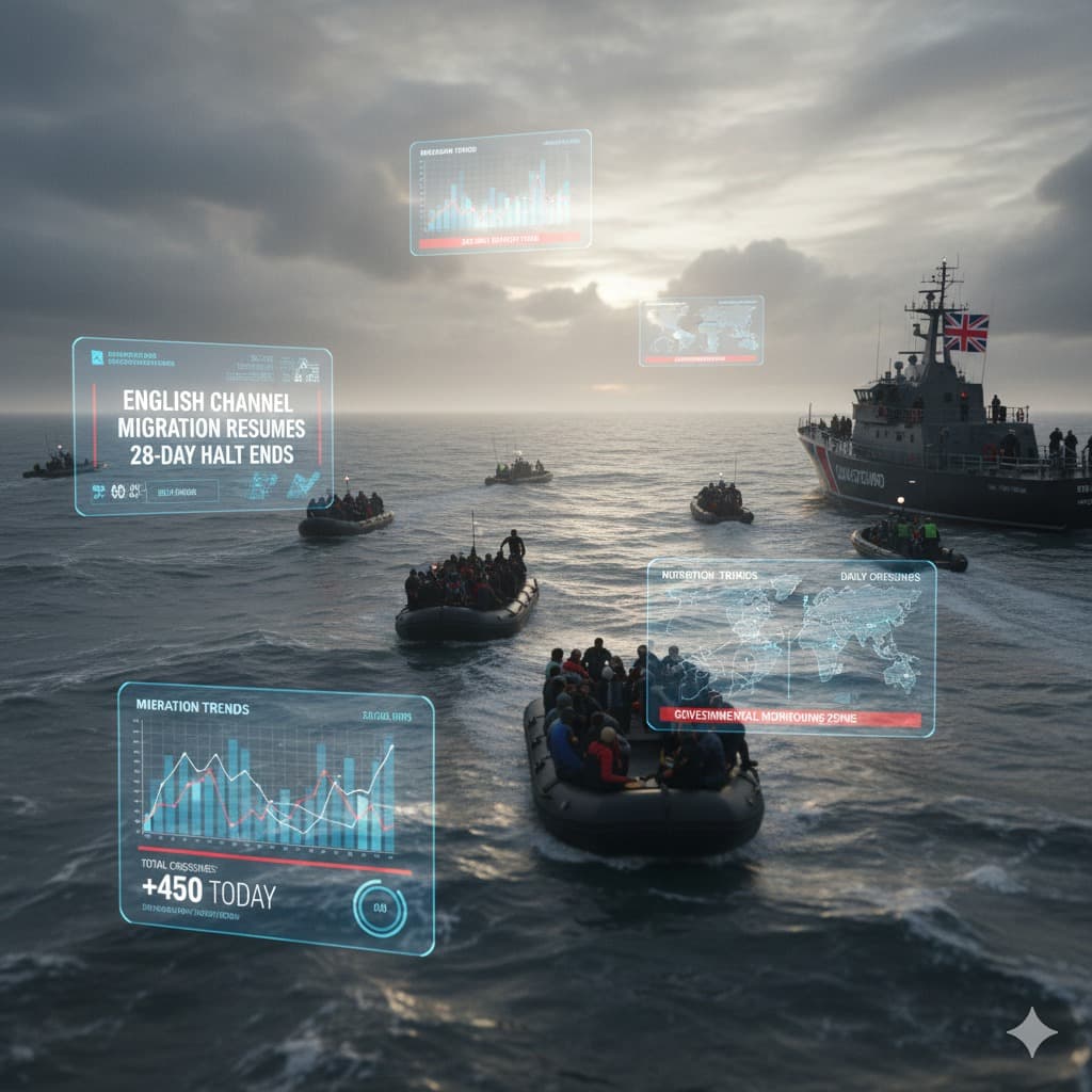 استئناف رحلات المهاجرين عبر القناة الإنجليزية