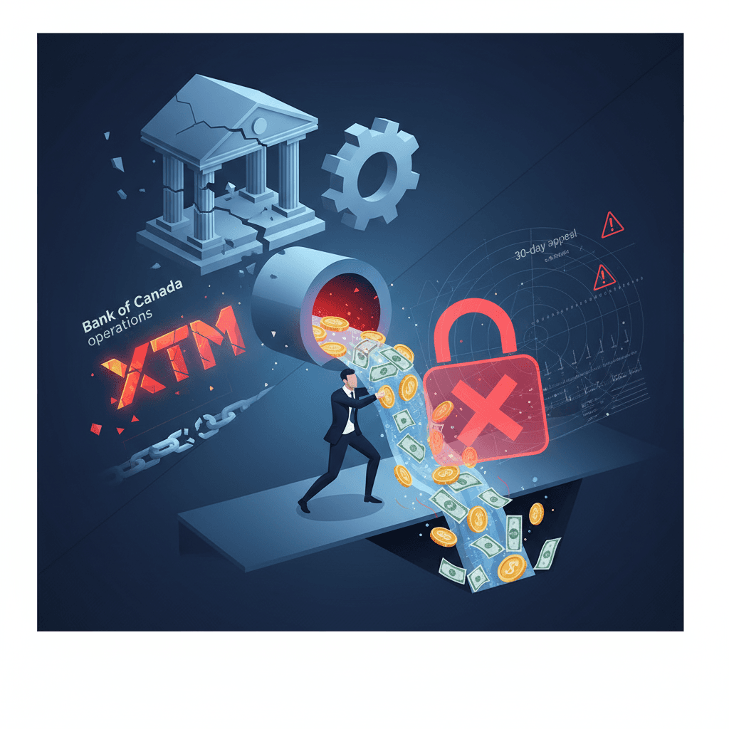 البنك المركزي الكندي يعلق عمليات شركة XTM المالية وسط نقص حاد في الأموال