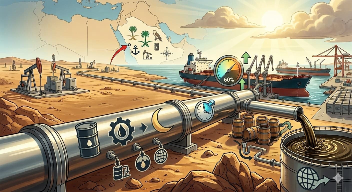صادرات النفط السعودية ترتفع إلى 60% من مستويات ما قبل الحرب