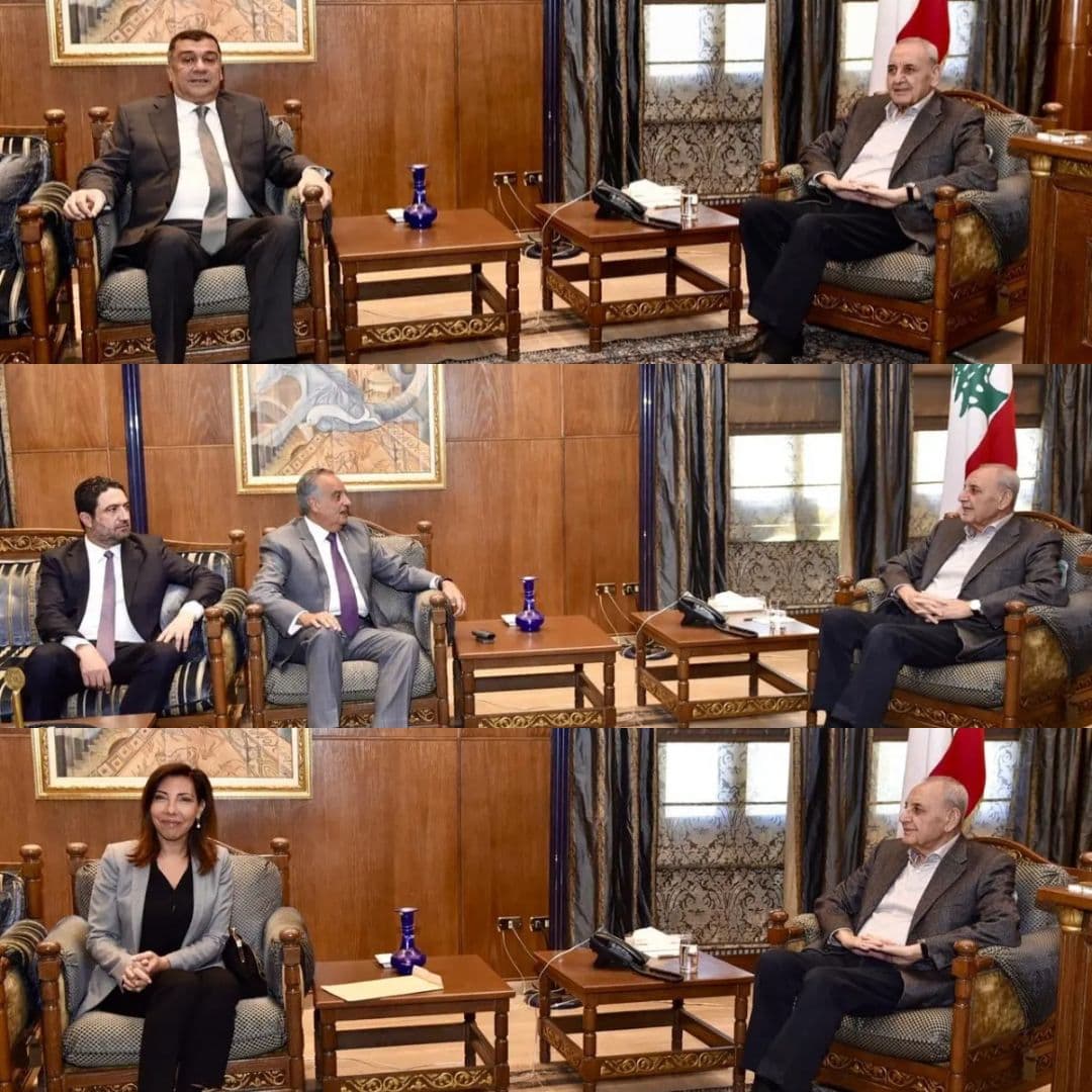 الرّئيس نبيه بري يبحث التطورات الميدانية والتشريعية مع الحوت والقعقور وأرسلان