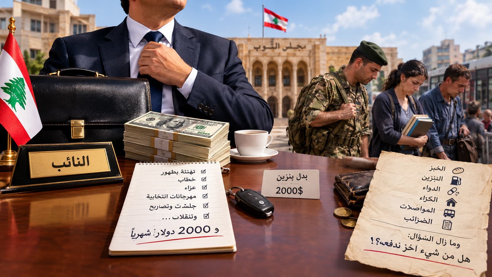 واجبات النائب في لبنان: تهنئة بطهور وخطاب وعزاء... بـ2000 دولار شهريًّا! (سلسلة "من هنا... وهناك" بقلم وليد الخطيب)