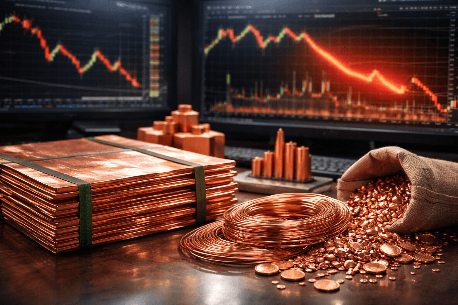 النحاس يتراجع عن قممه القياسية وسط انحسار الزخم المضاربي وعودة التركيز إلى ضعف الطلب