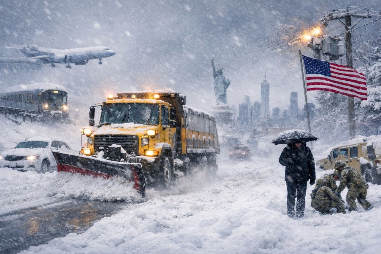 عاصفة شتوية تشل شمال شرق الولايات المتحدة