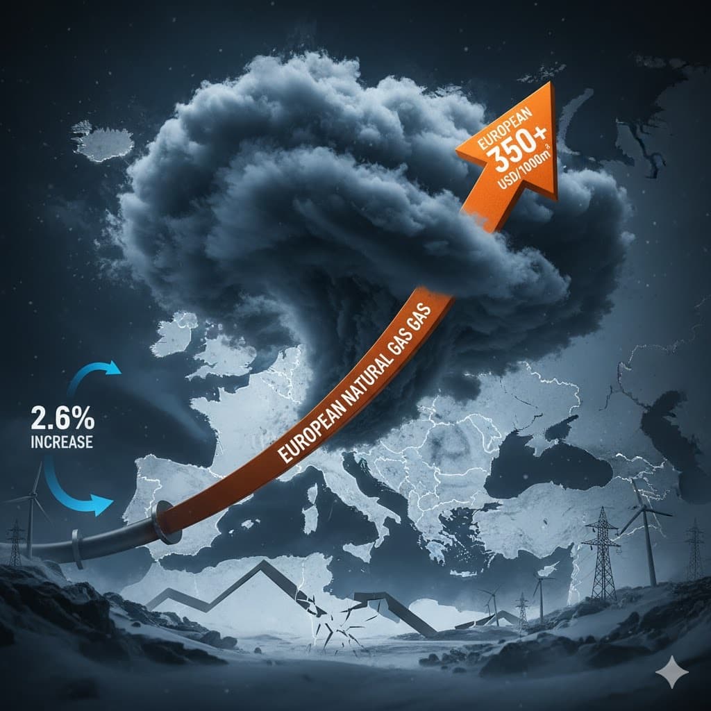 أسعار الغاز الأوروبية تتجاوز 350 دولارًا مع موجة برد