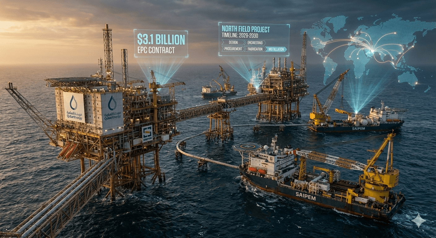 سايبم تفوز بعقد بحري بقيمة 4 مليارات دولار في حقل الشمال القطري