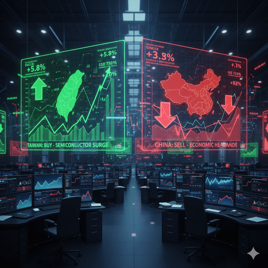 سيتي جروب تخفض تصنيف الأسهم الصينية وترفع التوصية على تايوان بدعم الذكاء الاصطناعي والأرباح
