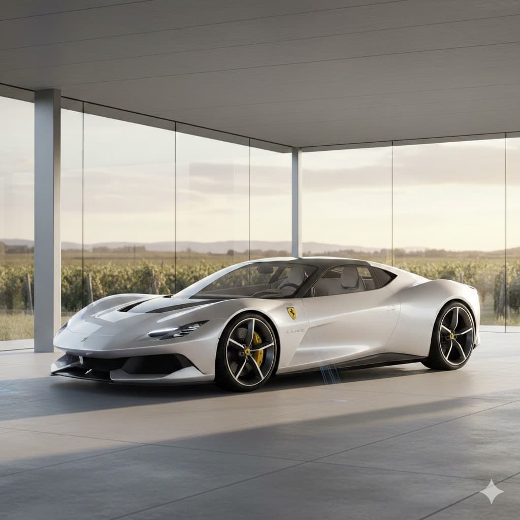 فيراري تكشف ملامح أول سيارة كهربائية بالكامل "لوتشي"