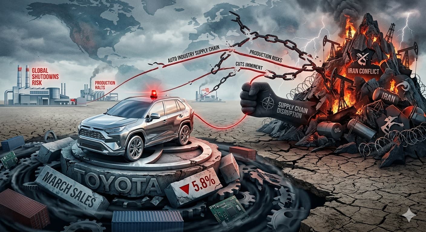 انحسار مبيعات تويوتا وسط مخاوف من تداعيات الحرب على سلاسل الإمداد