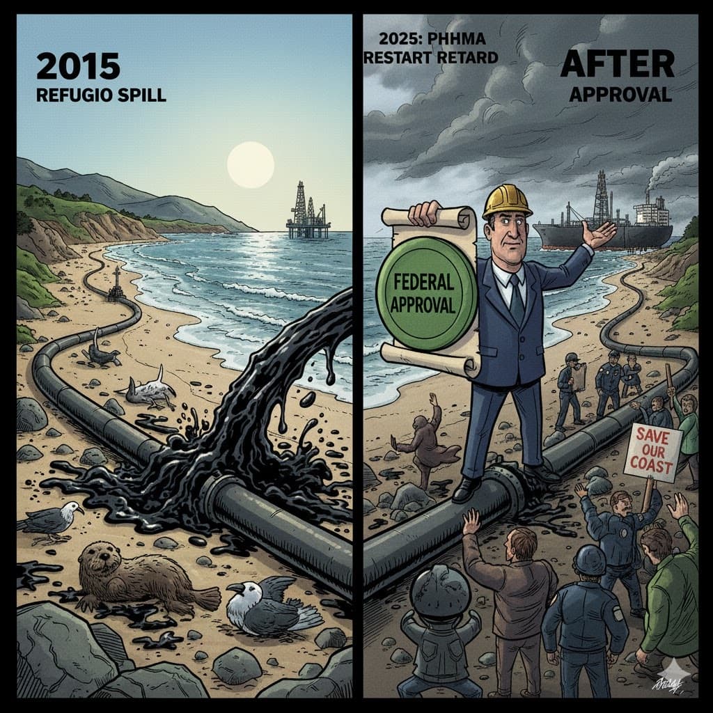 الموافقة الفيدرالية لإعادة تشغيل خط أنابيب نفط مثير للجدل في كاليفورنيا