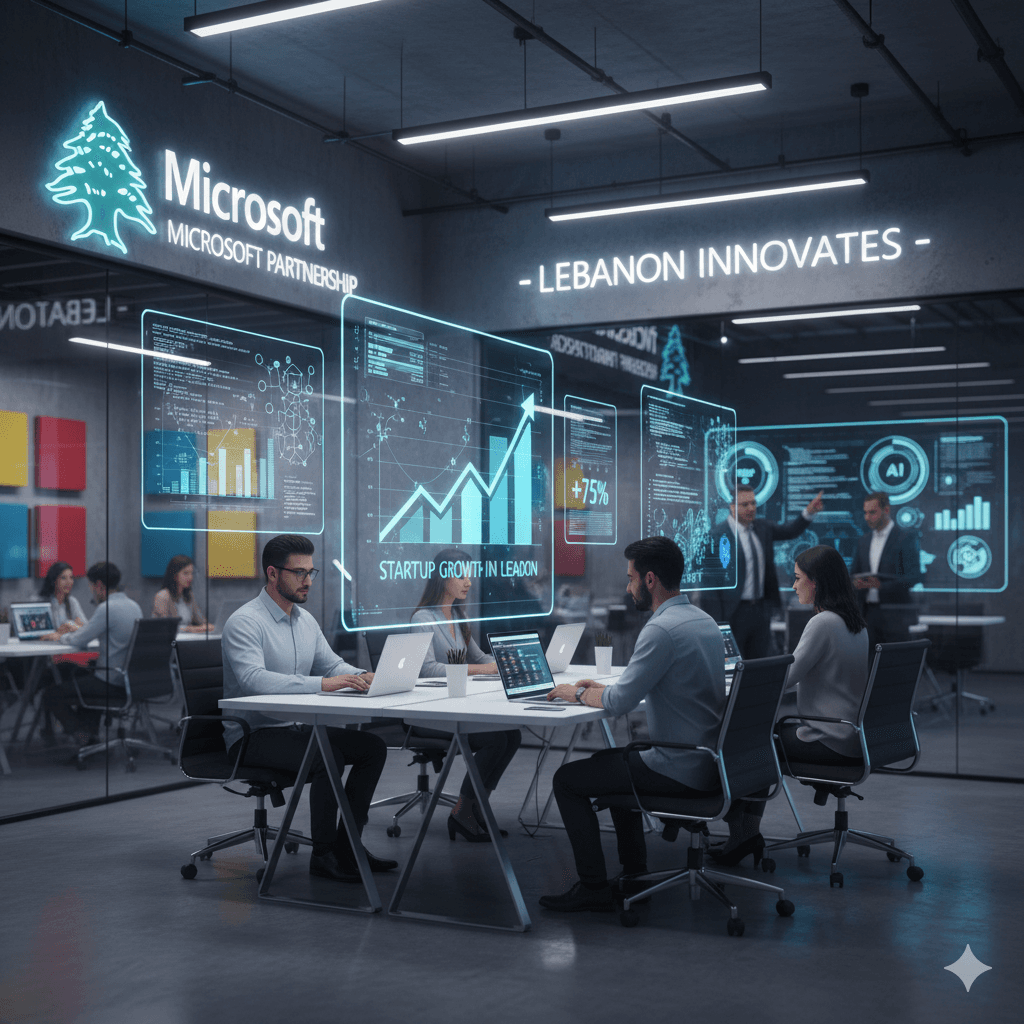 اتفاق بين لبنان ومايكروسوفت لدعم الشركات الناشئة بالذكاء الاصطناعي