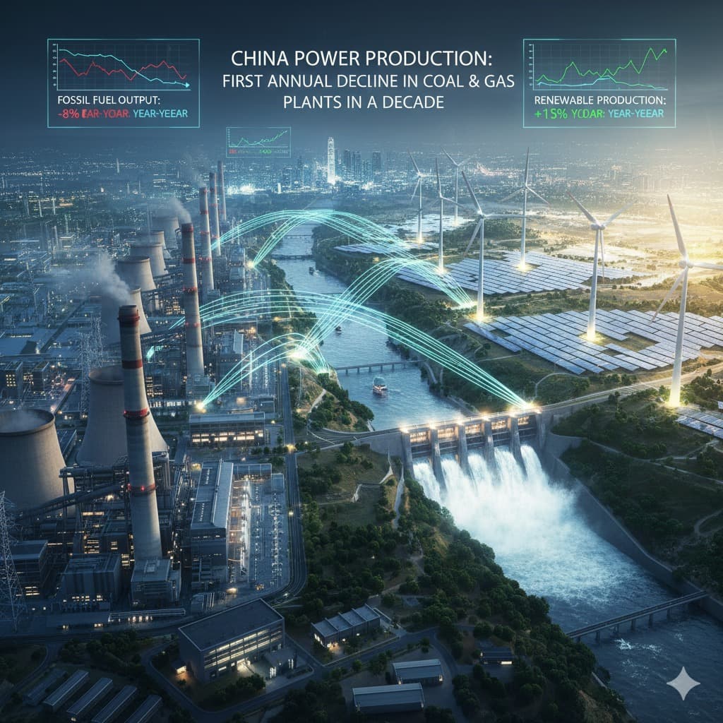 إنتاج الطاقة من الوقود الأحفوري في الصين 