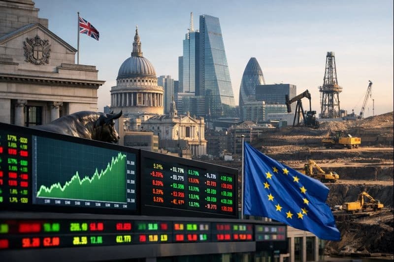 الأسهم الأوروبية تبدأ 2026 عند مستويات قياسية مع صعود التعدين والطاقة