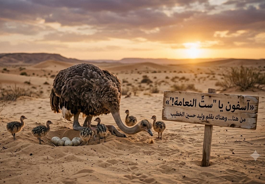 آسفون يا "ستّ النعامة!" (سلسلة "من هنا... وهناك" بقلم وليد حسين الخطيب)