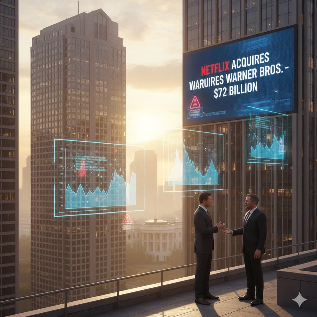  ترامب يحذر من مخاطر صفقة نتفليكس-وارنر ويكشف لقاء ساراندوس بالبيت الأبيض