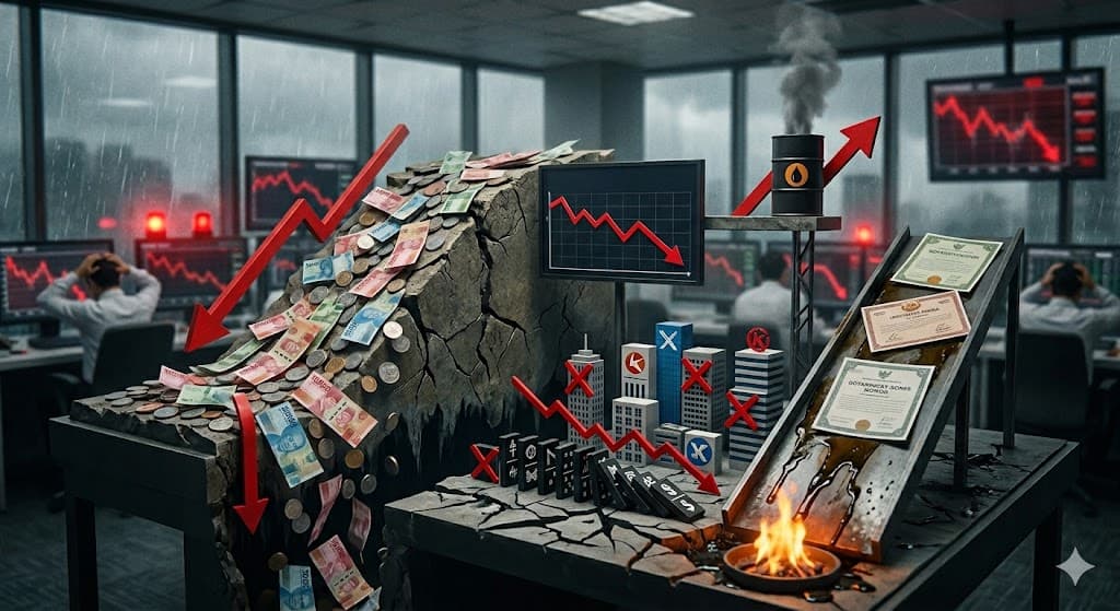 الروبية الإندونيسية تهبط إلى 17,658 مقابل الدولار مع خسائر حادة في الأسهم وارتفاع السندات