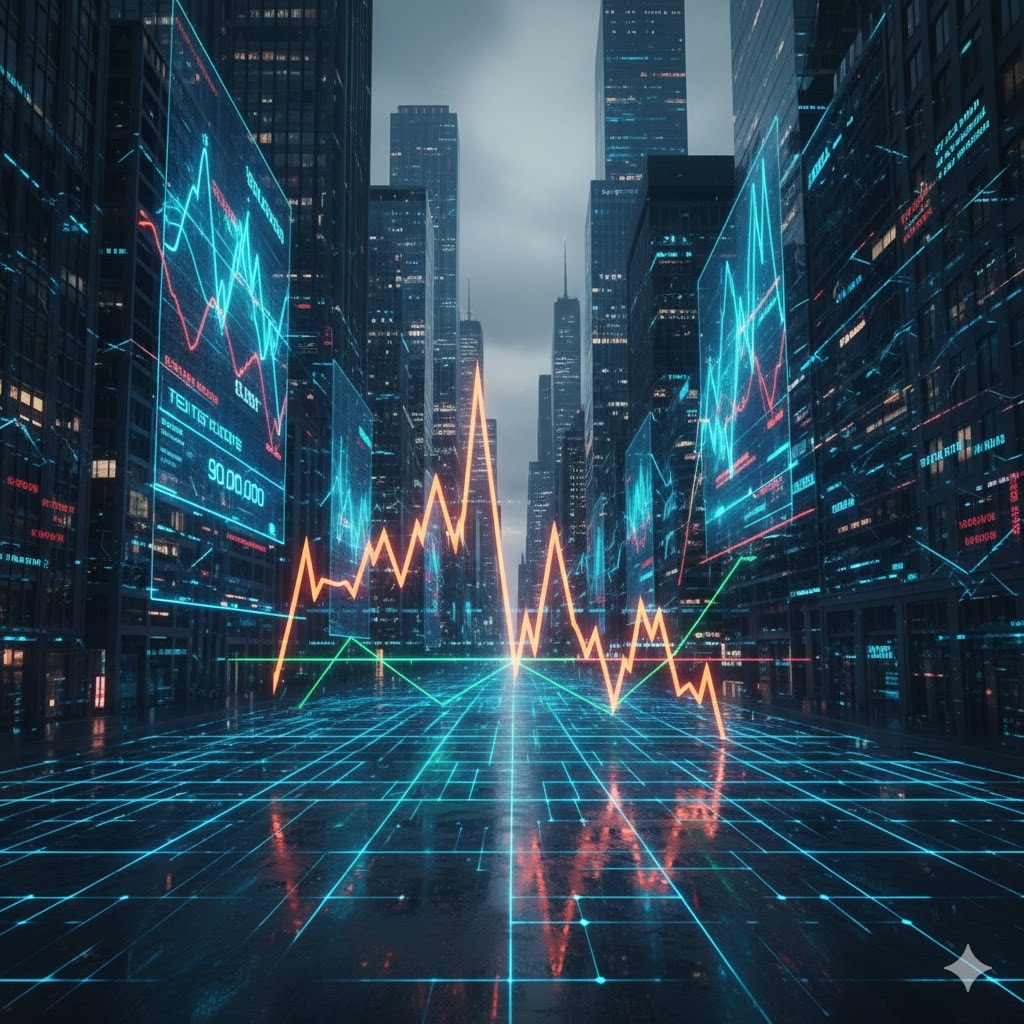 مخطط سعر بيتكوين وتقلباته (Ai)