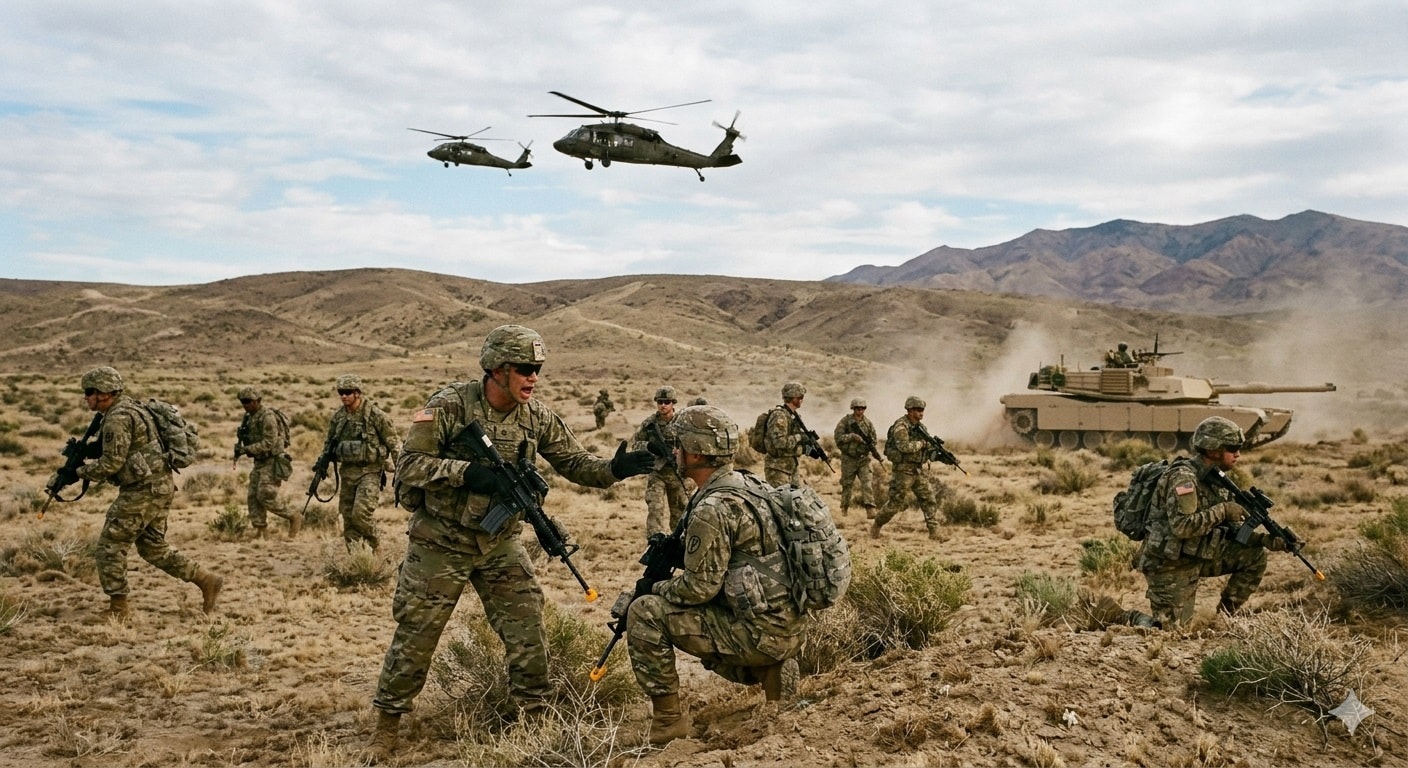الجيش يتدرب-صورة مولدة عبر الذكاء الاصطناعي