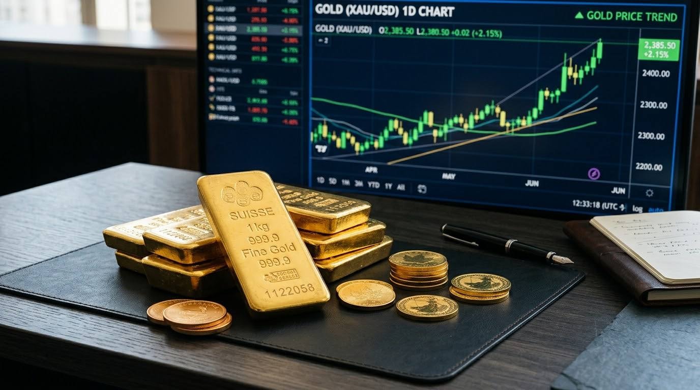 ارتفاع أسعار الذهب مع تراجع الدولار - AI