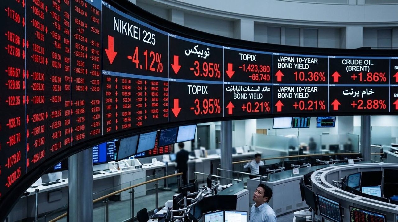 تراجع الأسهم اليابانية وسط ضغوط الأسواق العالمية - AI