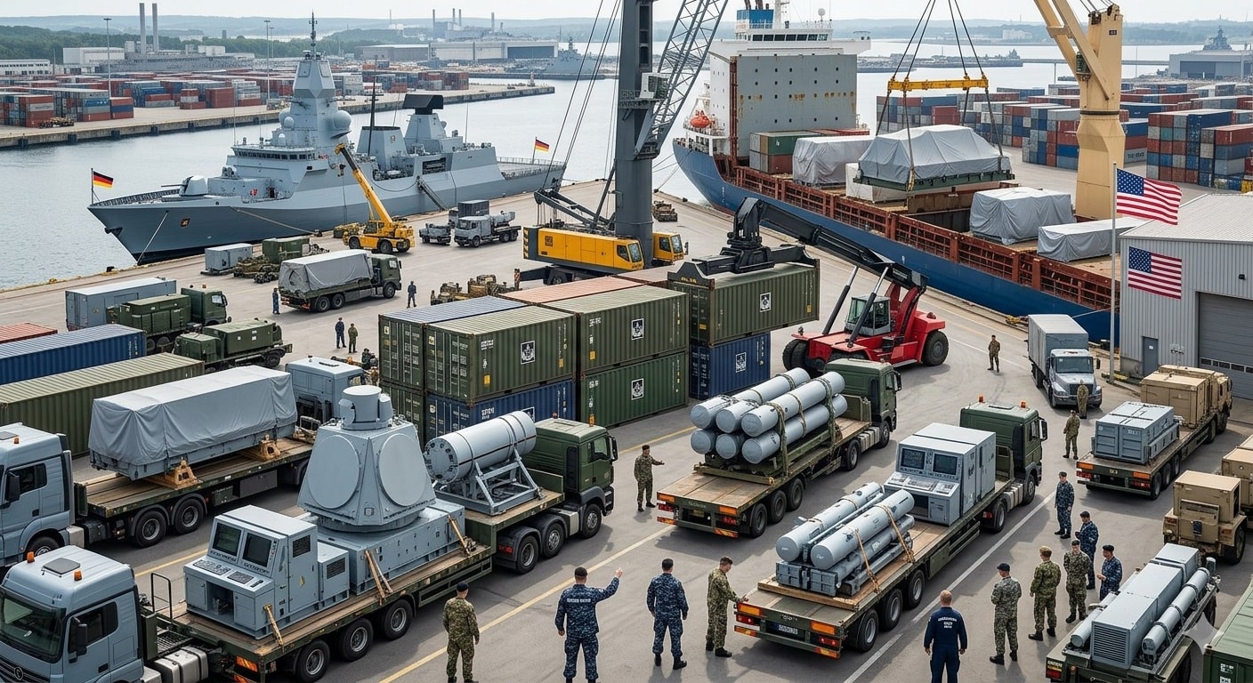 أميركا تزود ألمانيا بمعدات عسكرية_صورة مولدة عبر الذكاء الاصطناعي