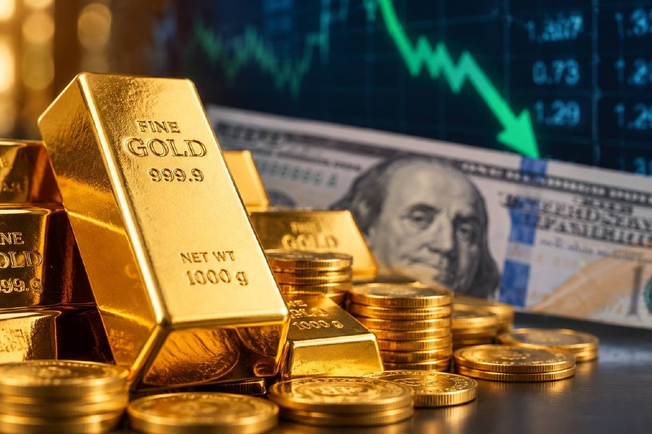 الذهب يلمع مجدداً مع تراجع الدولار الأميركي/ai
