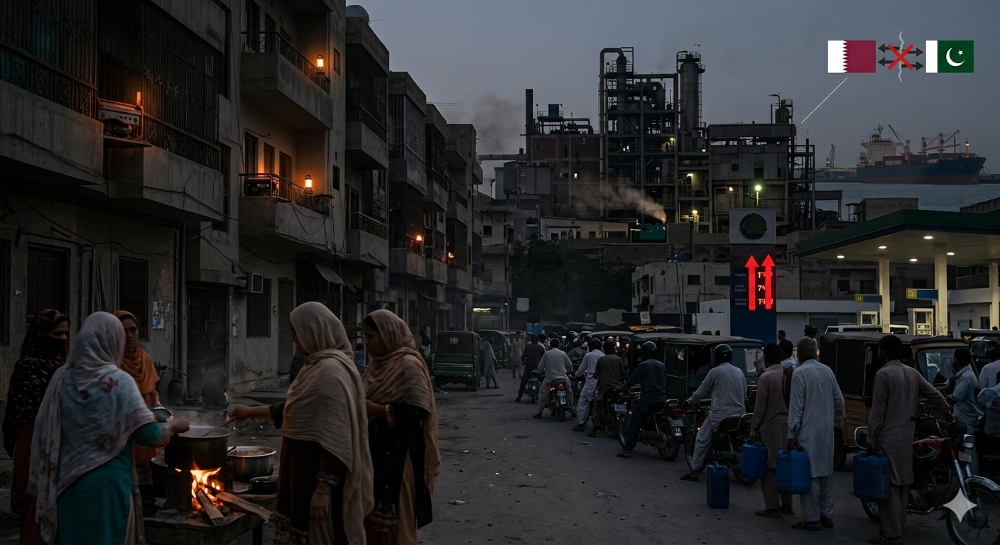 باكستان تغرق في العتمة_صورة مولدة عبر الذكاء الاصطناعي
