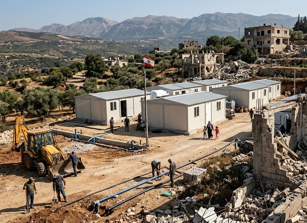 صورة ذكاء لإعادة إعمار الجنوب والبيوت الجاهزة - سنيب