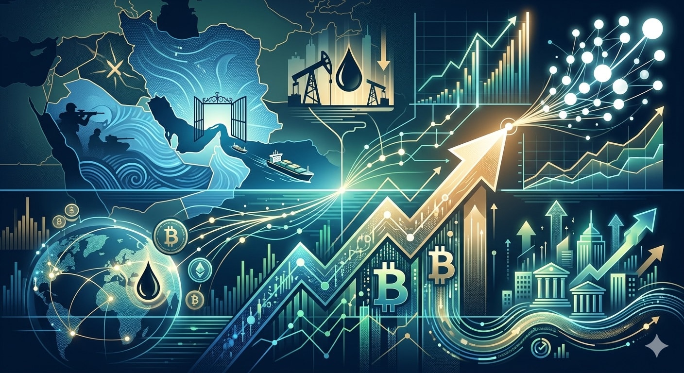 تقلبات العملات المشفرة والأسواق العالمية إثر التهدئة السياسية في الشرق الأوسط(AI)