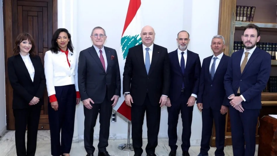  خلال إجتماع بين رئيس الجمهورية اللبناني مع  المبعوث الخاص للرئيس الفرنسي والوفد المرافق (وطنية)