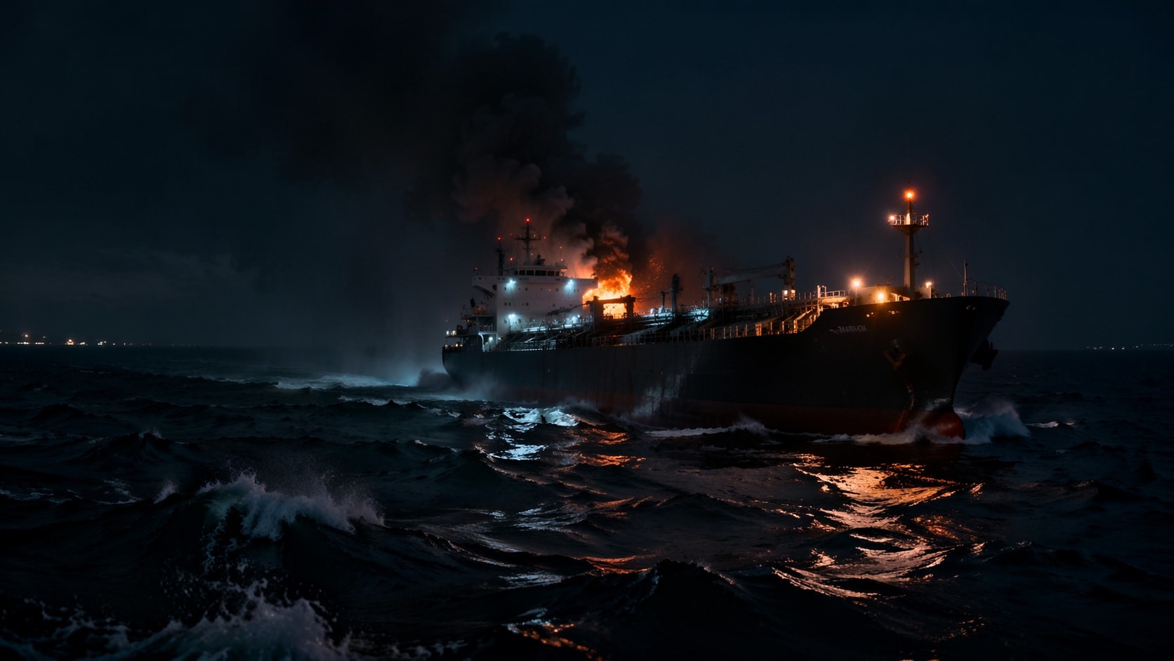 سفينة في عرض البحر AI