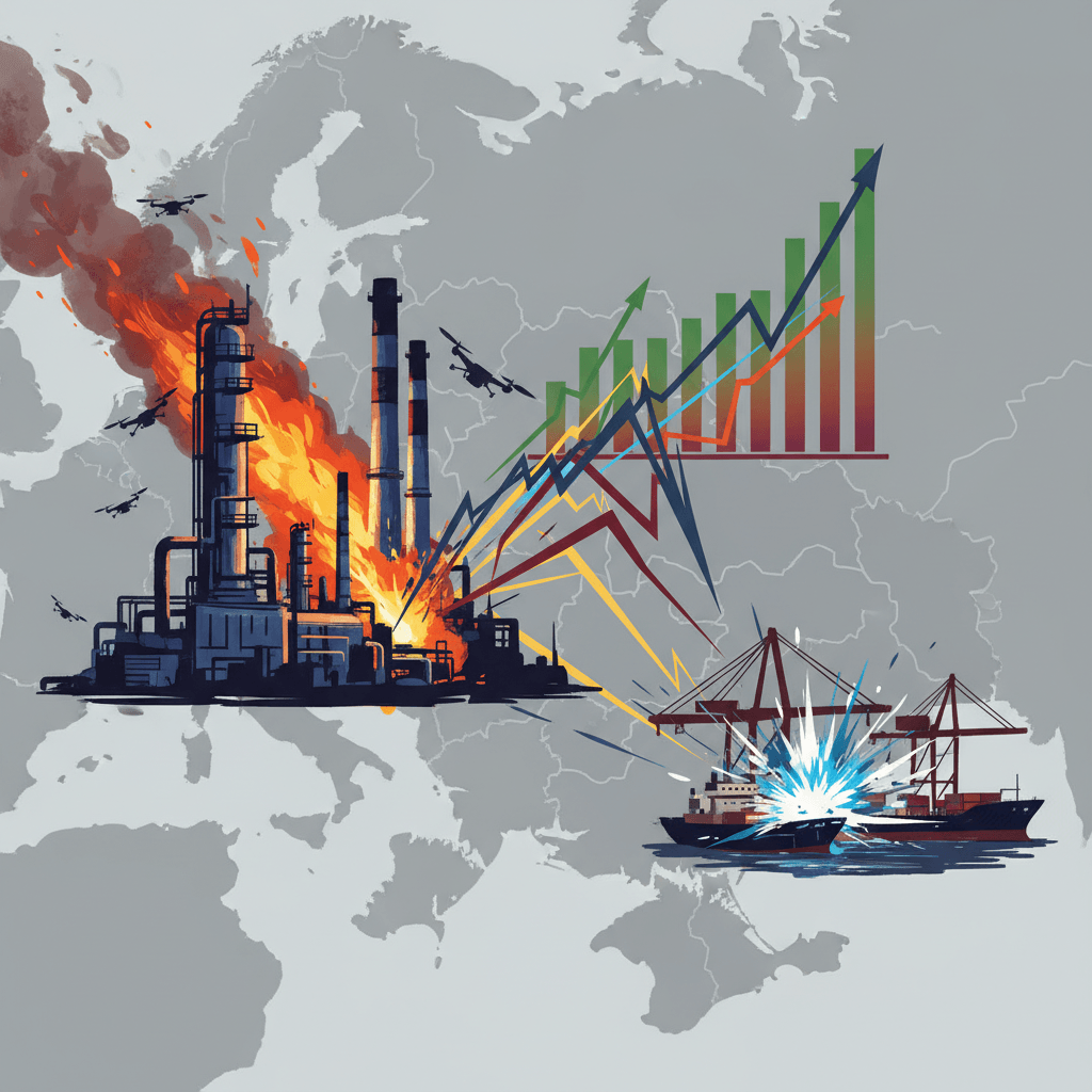 Ukrainian Drones Target Russian Energy Infrastructure: Refinery Fire and Port Strike Reported
