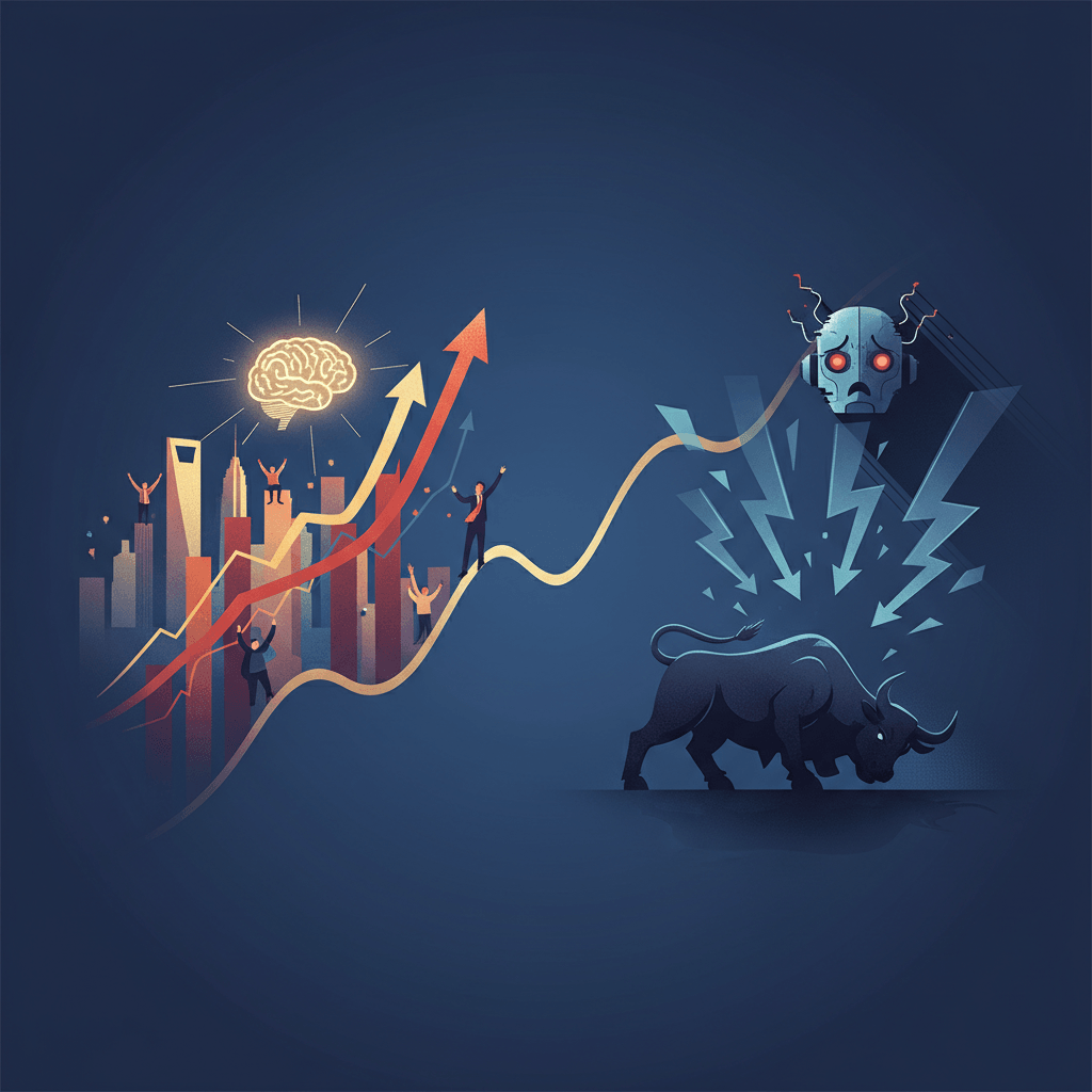 AI Optimism Drives Chinese Stocks, Contrasting US 'Scare Trade'