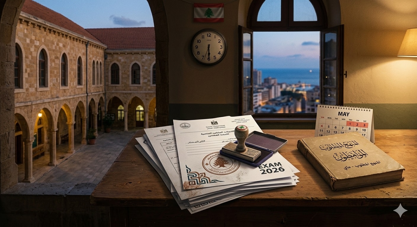موعد الامتحانات الرسمية والدروس المطلوبة(AI)