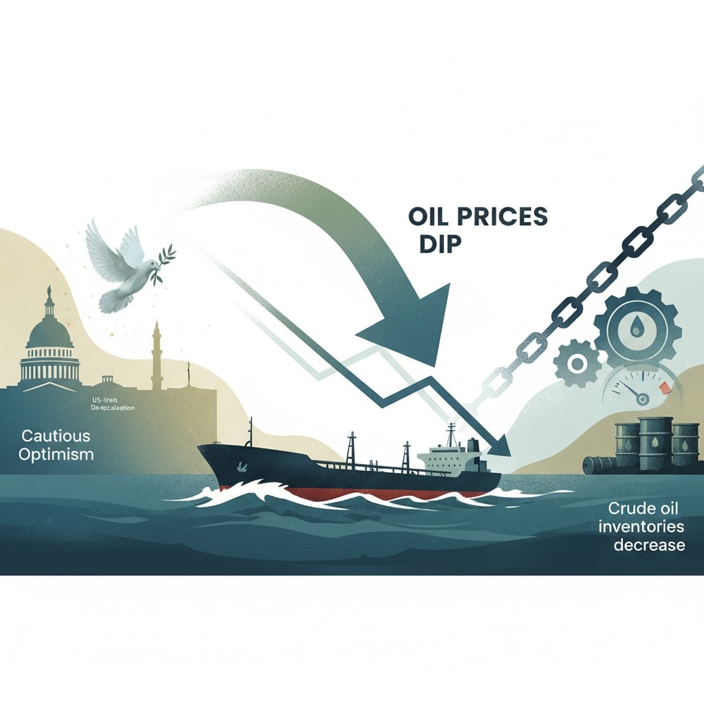 Oil Prices Dip Amid Cautious Optimism on US-Iran De-escalation