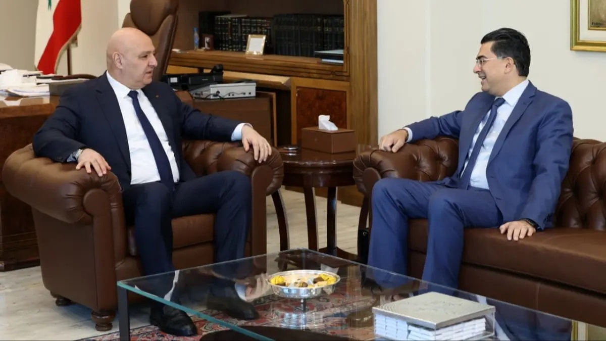 الوزير بول مرقص مع رئيس الجمهورية (وطنية)