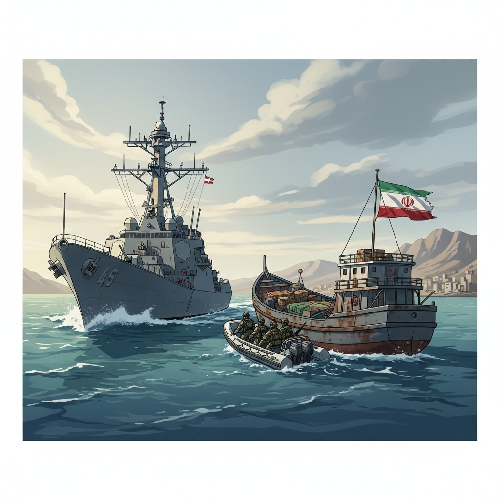 US Navy Intercepts Iranian Vessel Amidst Heightened Tensions