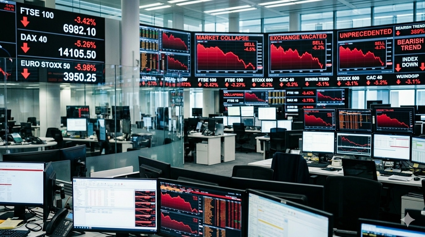 هبوط في الأسهم الاوروبية