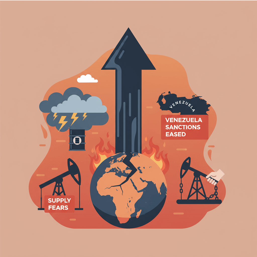 Oil Prices Surge Amid Middle East Supply Fears, Venezuela Sanctions Eased