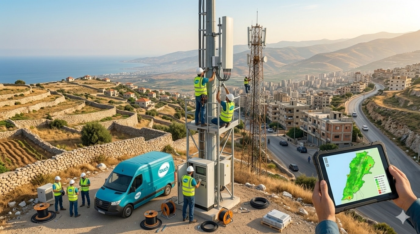 تاتش تصلح محطات الاتصالات_صورة مولدة عبر الذكاء الاصطناعي