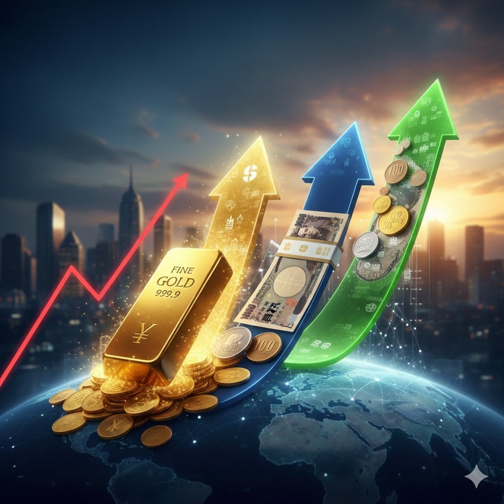 الين الياباني-الذهب-الفضة