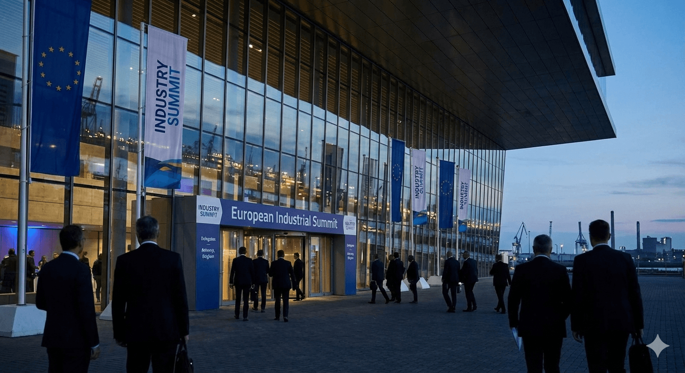انطلاق قمة صناعية حاسمة في أنتويرب لقادة الاتحاد الأوروبي. (AI)