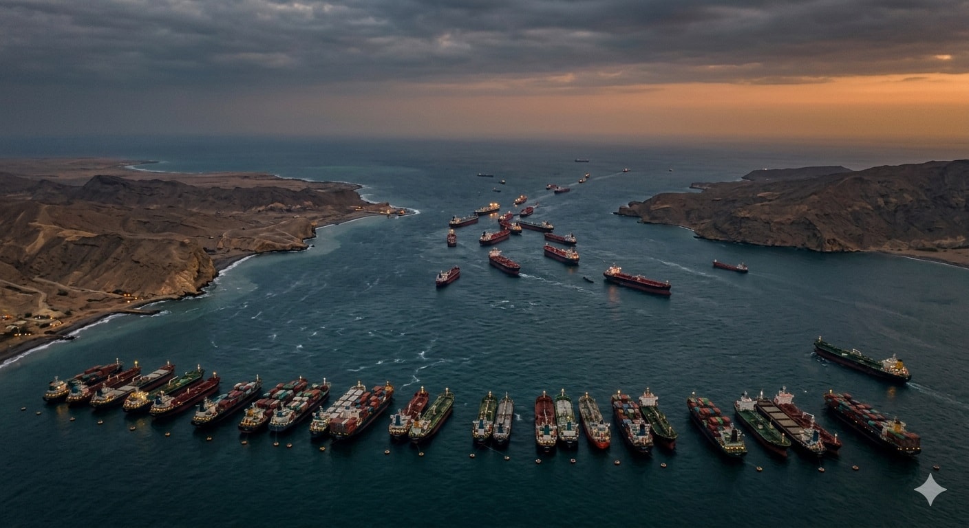 أزمة سلاسل الإمداد العالمية الناتجة عن التصعيد العسكري الأخير.(AI)