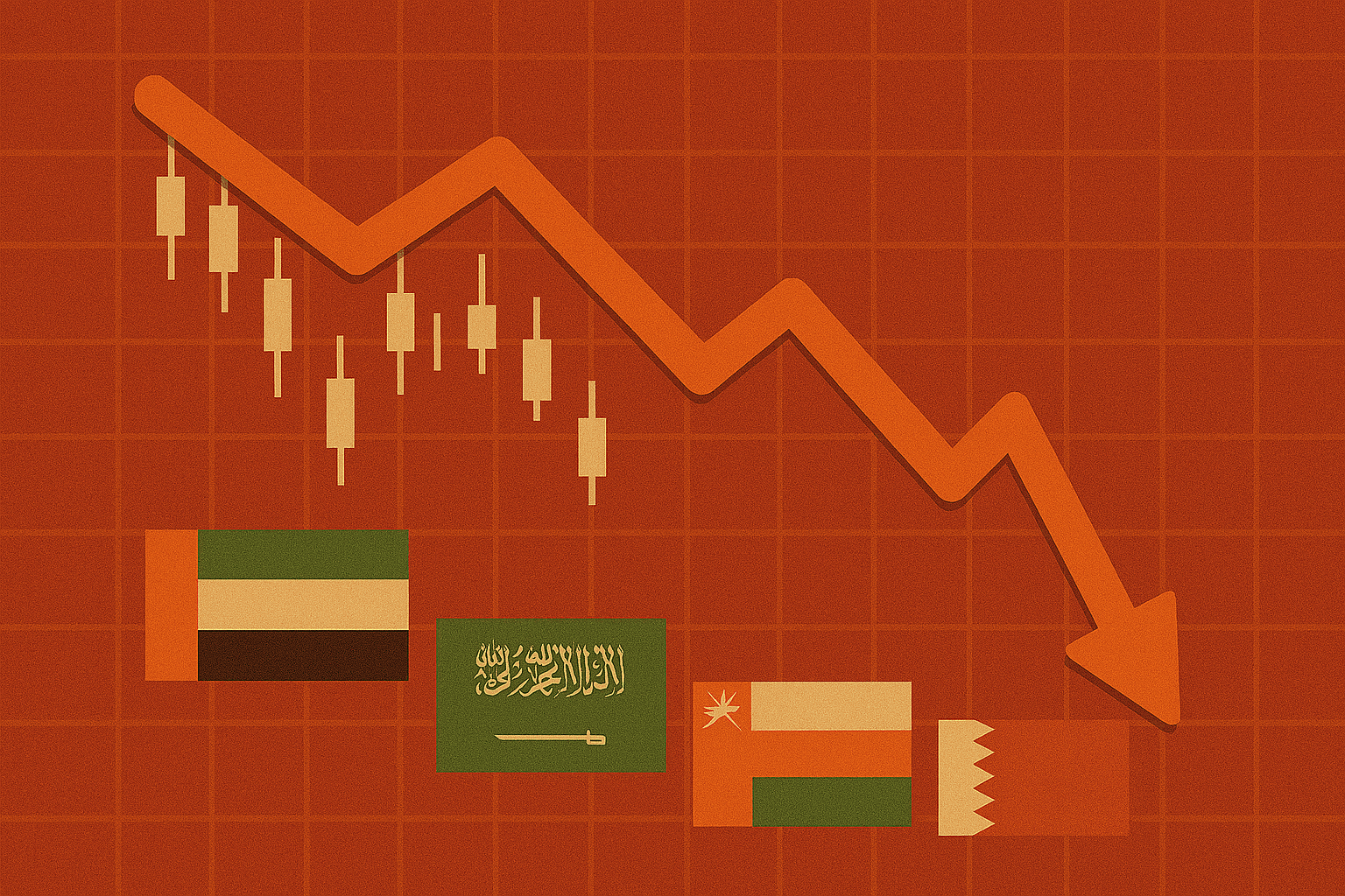 هبوط أسهم بورصات الخليج