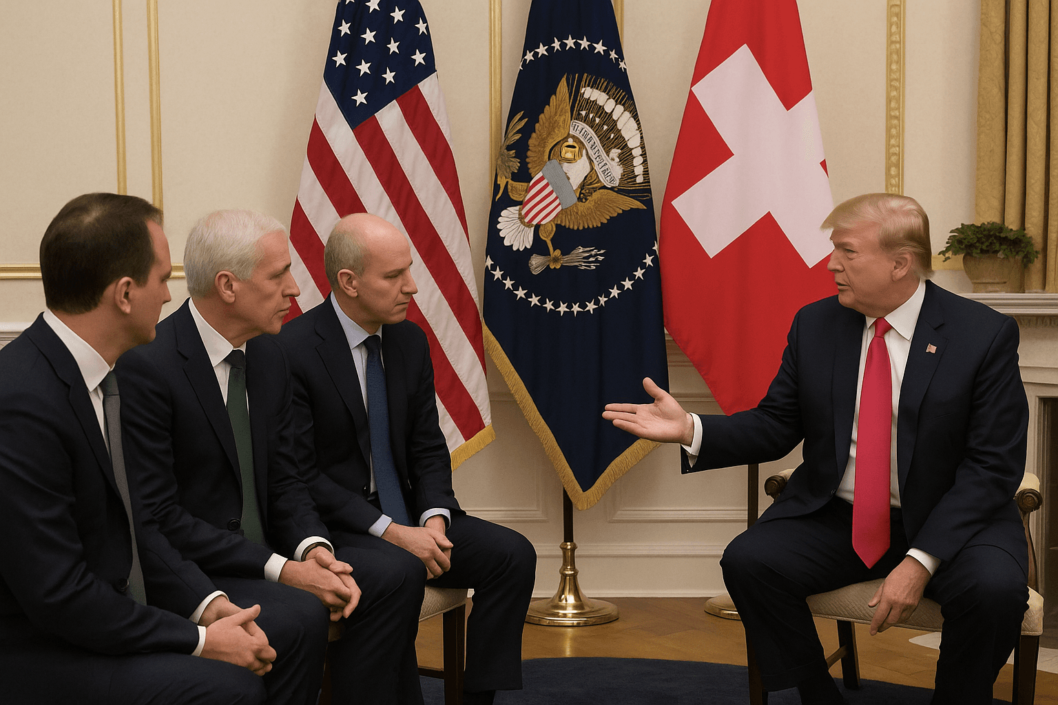 رجال أعمال سويسريون يلتقون ترامب لخفض الرسوم الأميركية على صادرات بلادهم