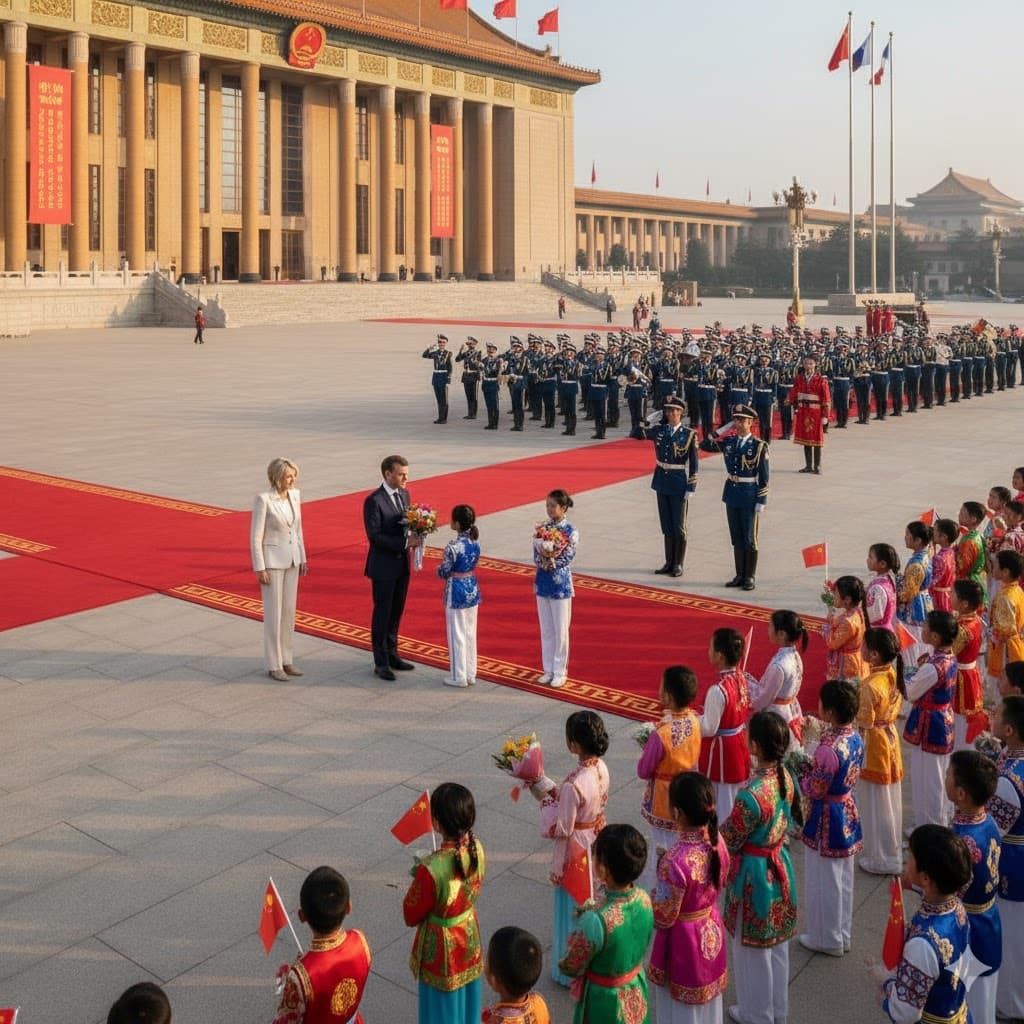 ماكرون في الصين لتعزيز التعاون وتجاوز الخلافات مع بكين