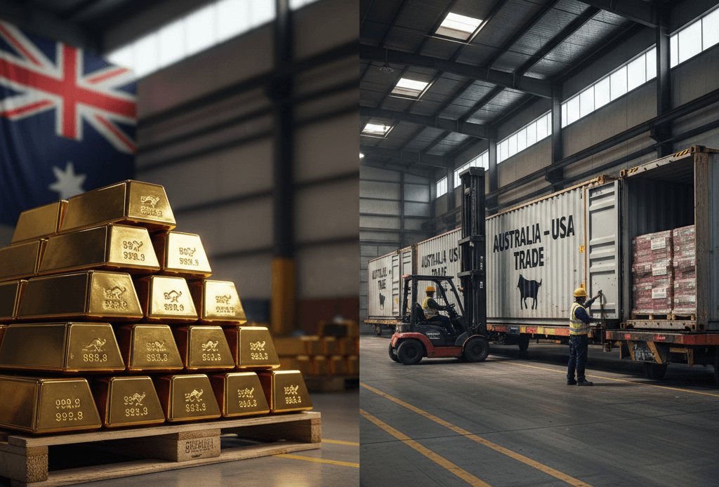 قفزة بـ10 أضعاف في صادرات الذهب و47% في اللحوم... أستراليا تحقّق أكبر تحسّن تجاري مع الولايات المتحدة منذ 21 عاماً