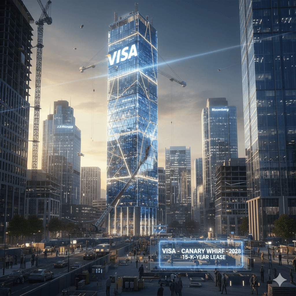فيزا تنقل مقرها الأوروبي إلى كاناري وورف في لندن عام 2028