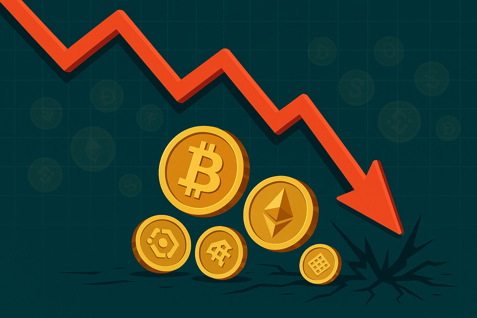 هبوط بيتكوين والعملات المشفرة